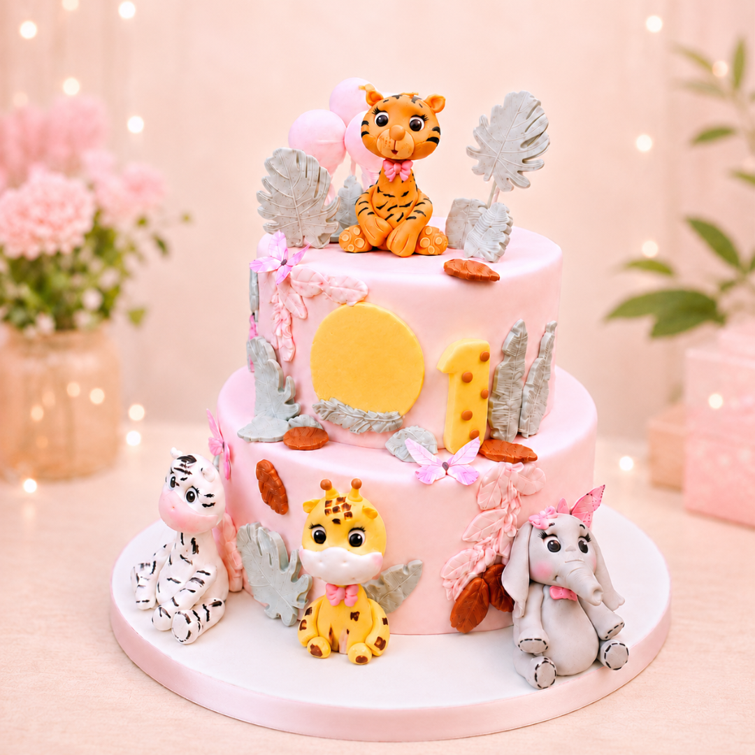 Sweet Safari Birthday Cake