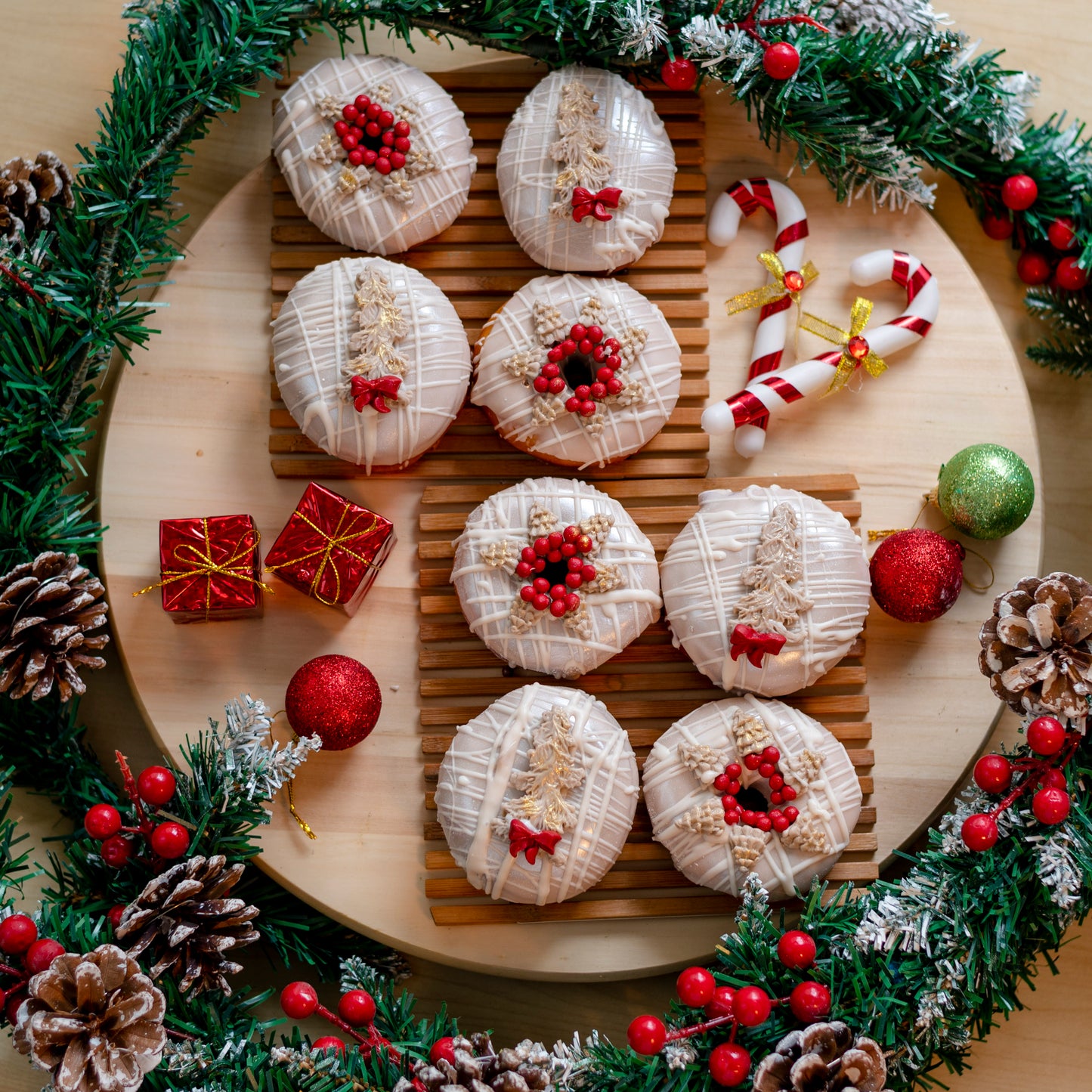 Christmas Fluffy Donuts