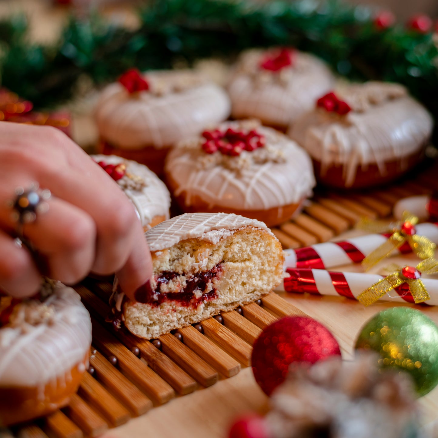 Christmas Fluffy Donuts