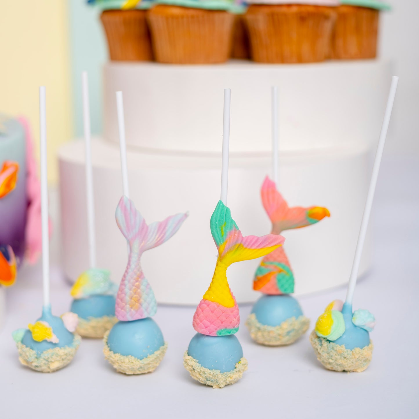 Little Mermaid Cake pops