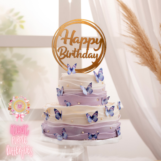 𝐈𝐜𝐨𝐧𝐢𝐜 𝐏𝐮𝐫𝐩𝐥𝐞 𝐁𝐮𝐭𝐭𝐞𝐫𝐟𝐥𝐲 𝐂𝐚𝐤𝐞