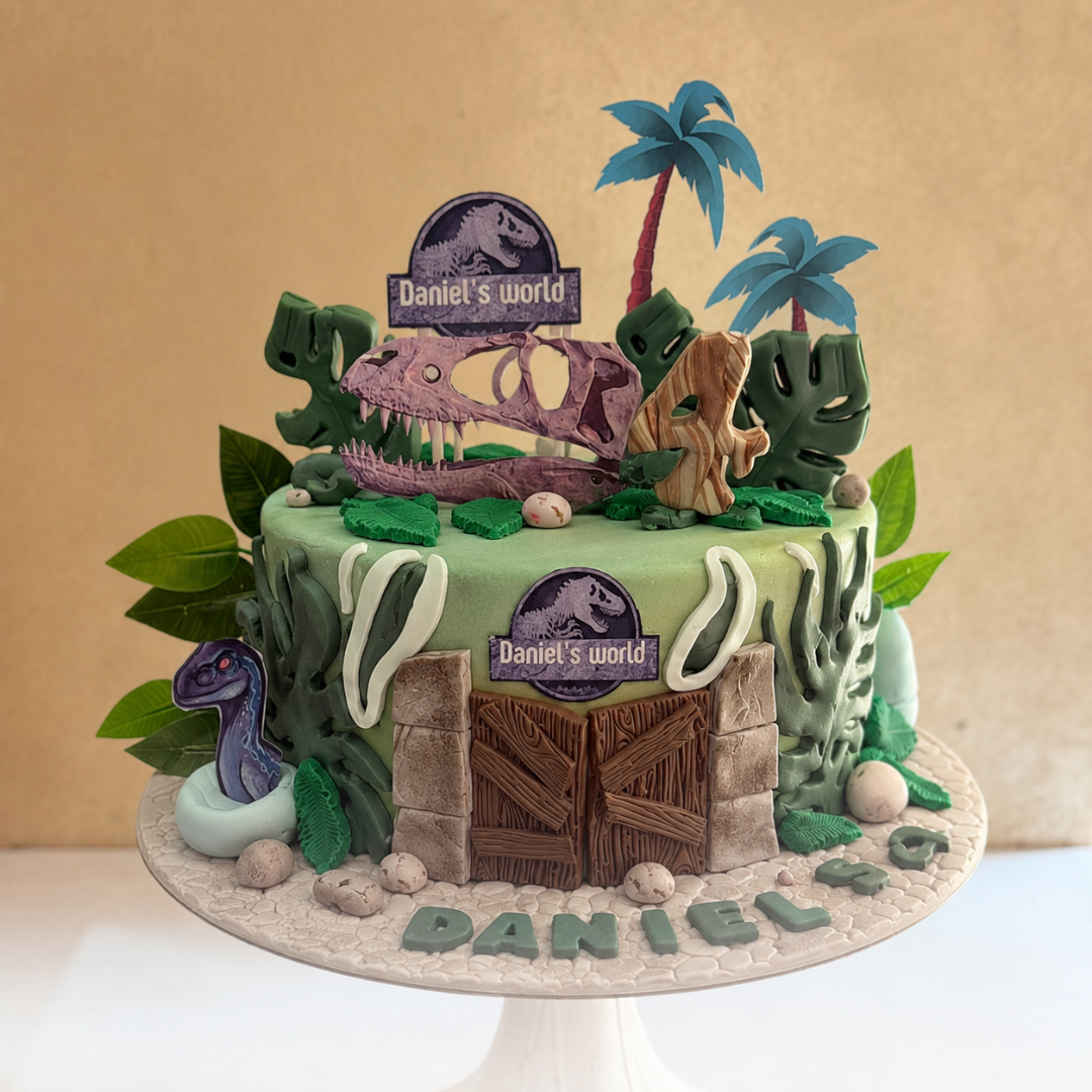 Dino World Birthday Cake