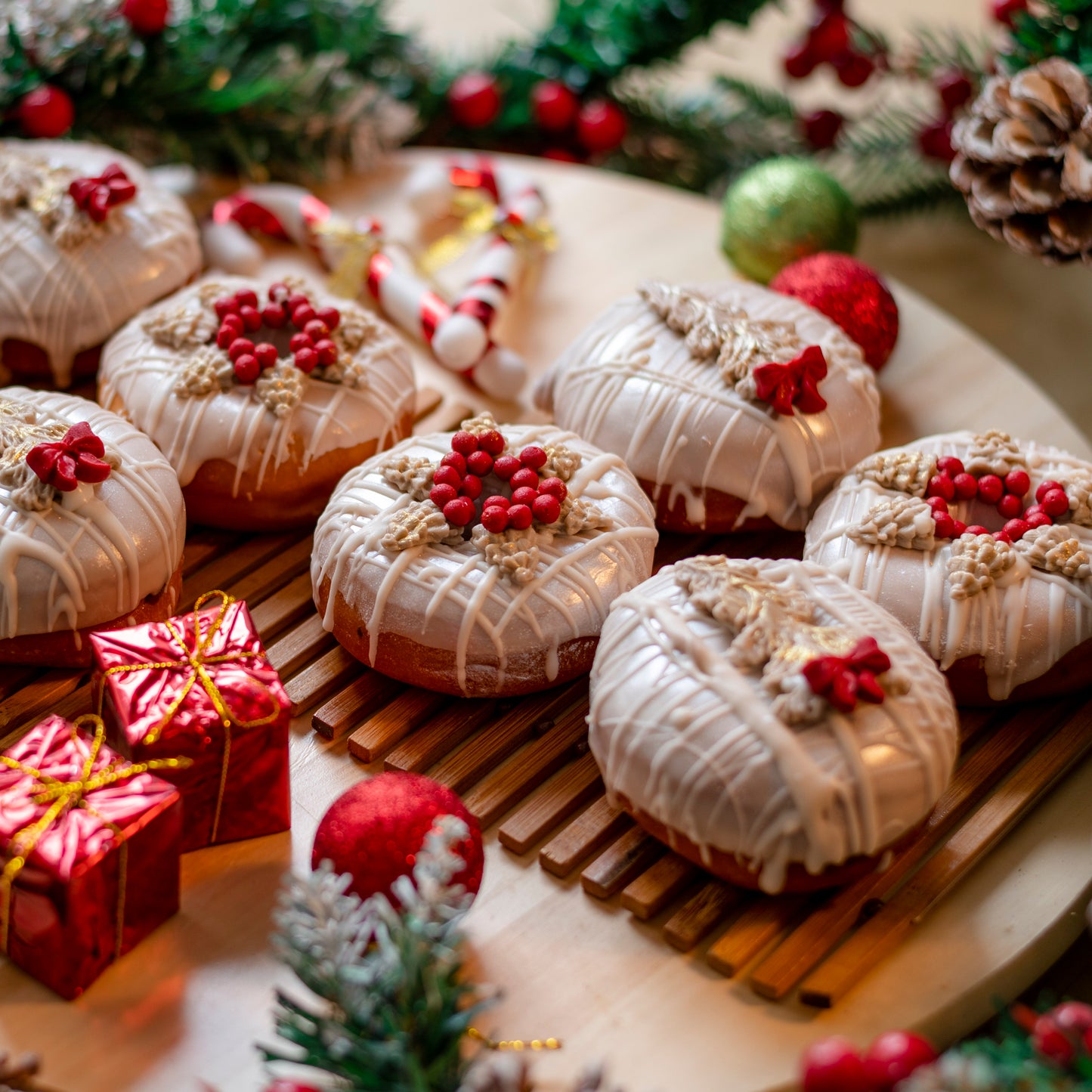 Christmas Fluffy Donuts