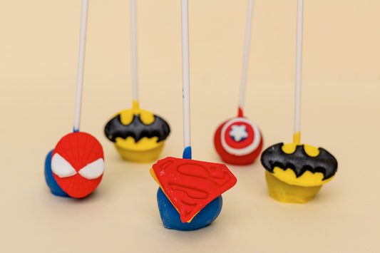Super Heroes Cake pops